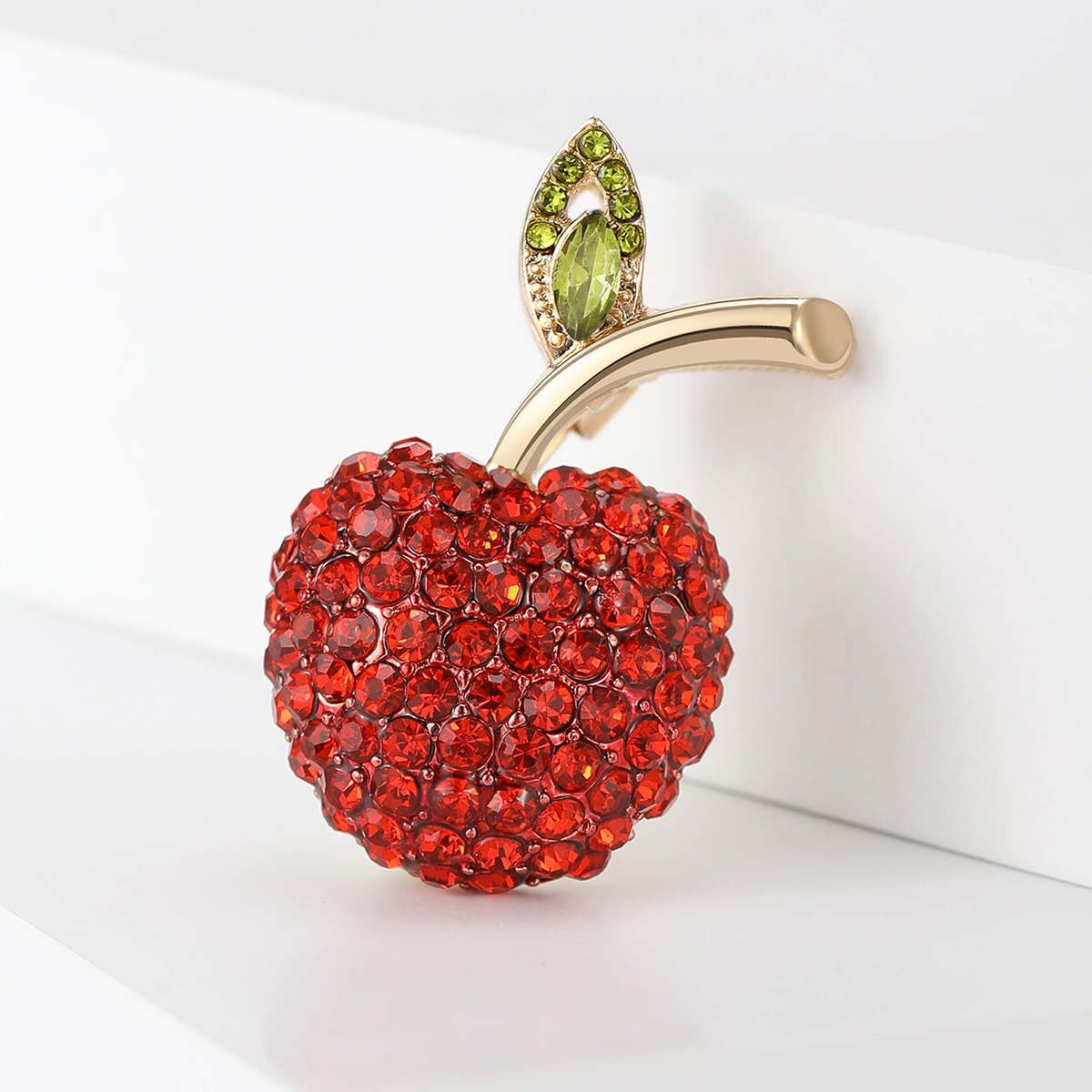 2024 Women's Classic rhinestone fruit brooch, women's fashion pin accessory, neckline design sense accessory, suit accessory, brooch badge brooch, brooch metal brooch details Picture