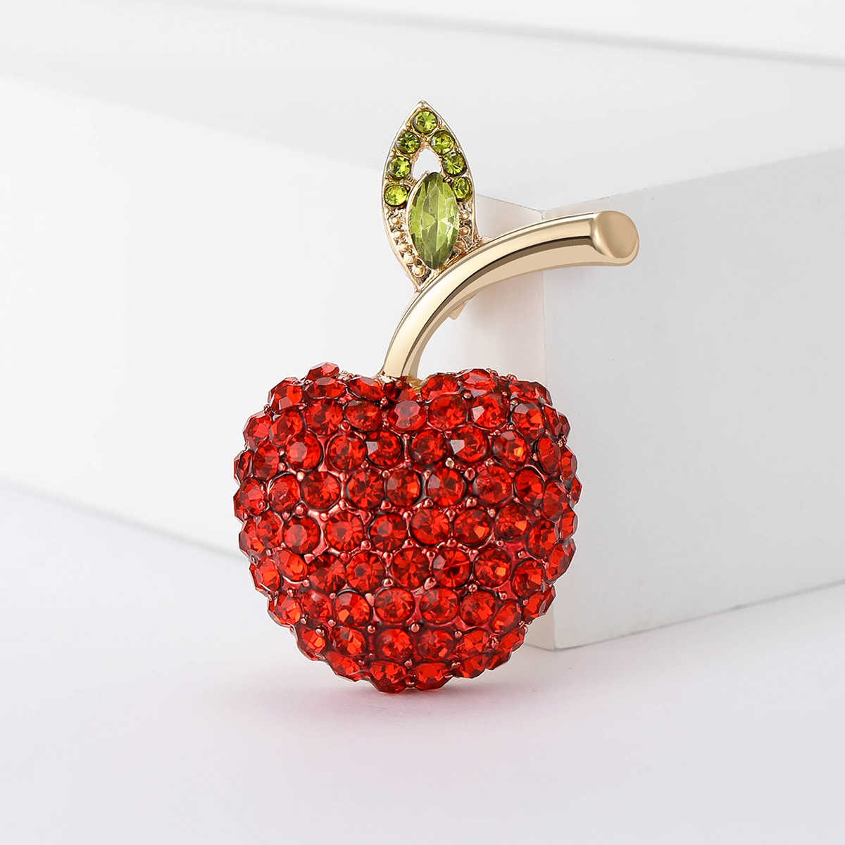 2024 Women's Classic rhinestone fruit brooch, women's fashion pin accessory, neckline design sense accessory, suit accessory, brooch badge brooch, brooch metal brooch Specification image