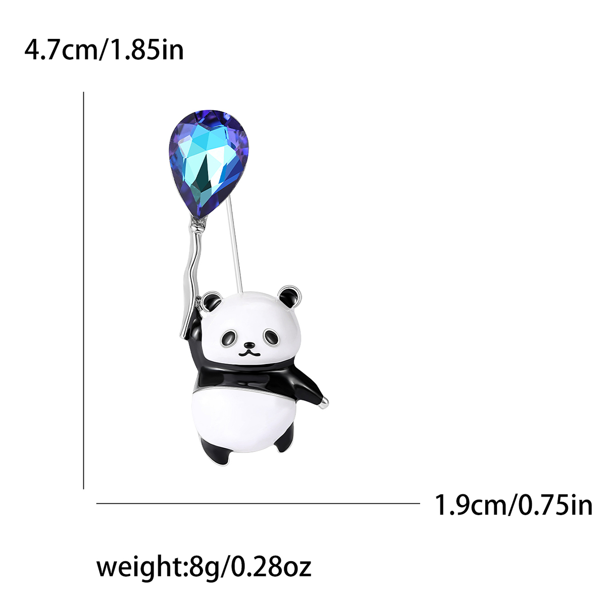 2024 New Panda cute brooch, women's fashion pin accessory, neckline design sense accessory, suit accessory brooch, badge brooch, metal brooch Application Scenario