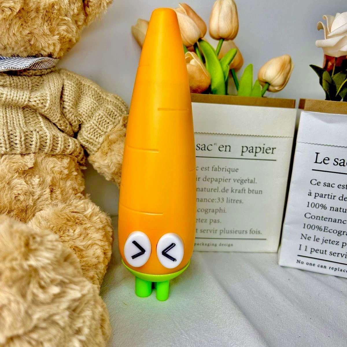 3D simulation carrot-shaped telescopic stick, stress-relieving creative toy, contraction sword, popular online version detail image 9
