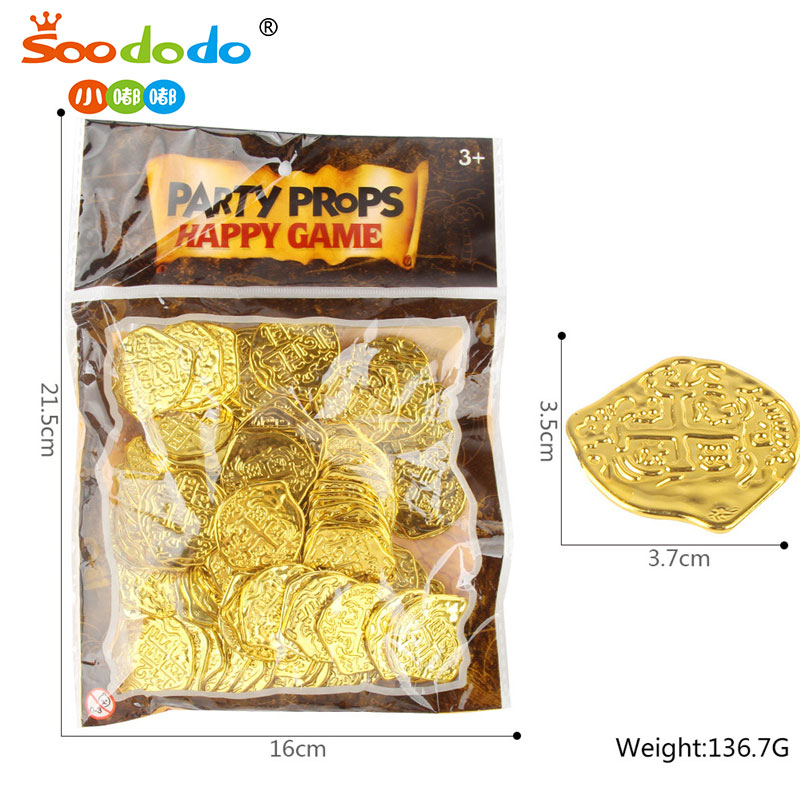 小嘟嘟XDDD-JBWJ01金色西班牙银色罗马 海盗金币派对装饰嘉年华狂欢节游戏道具详情2