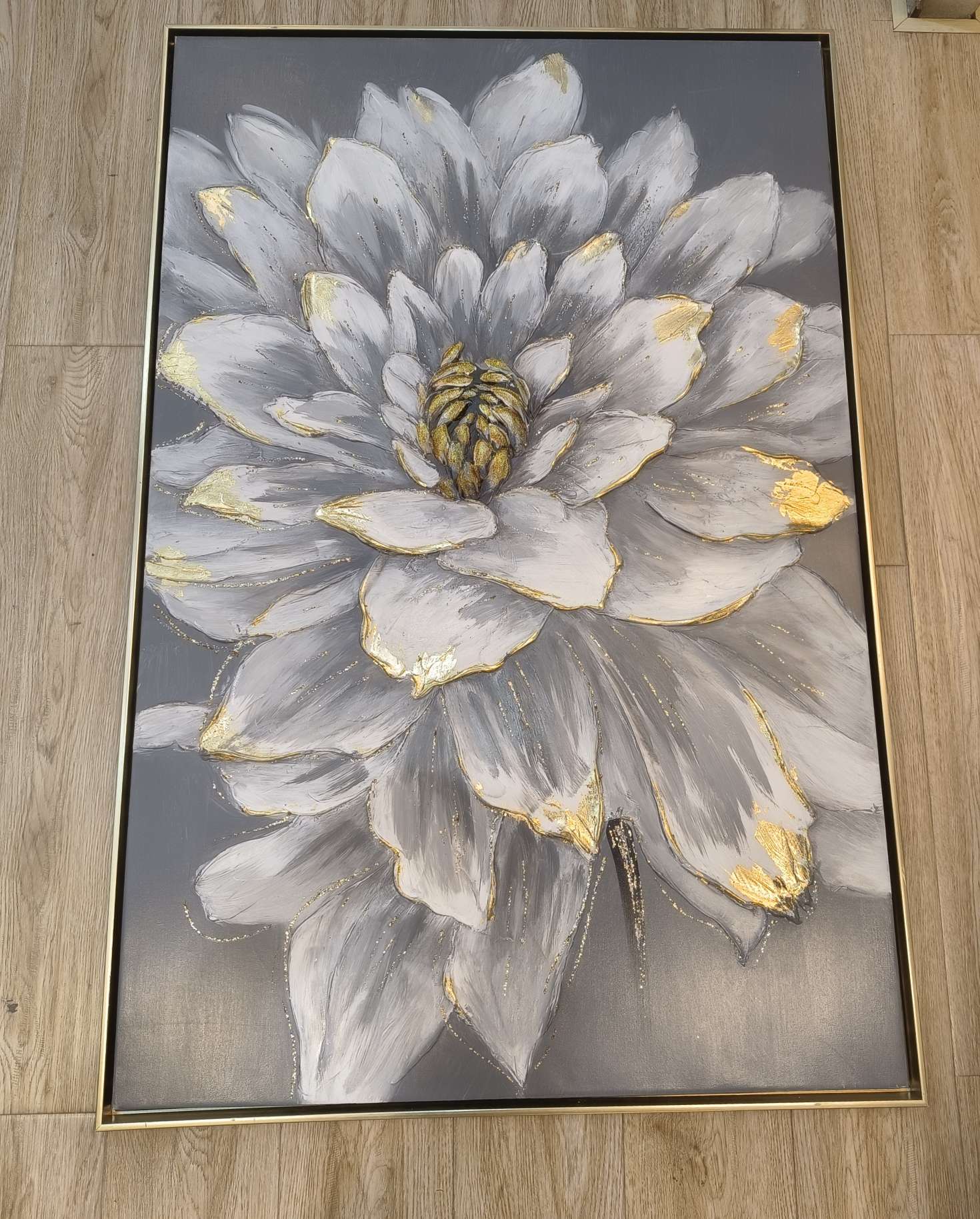 高品质布底油画【可定制】花艺油画装饰画帆布画详情图1