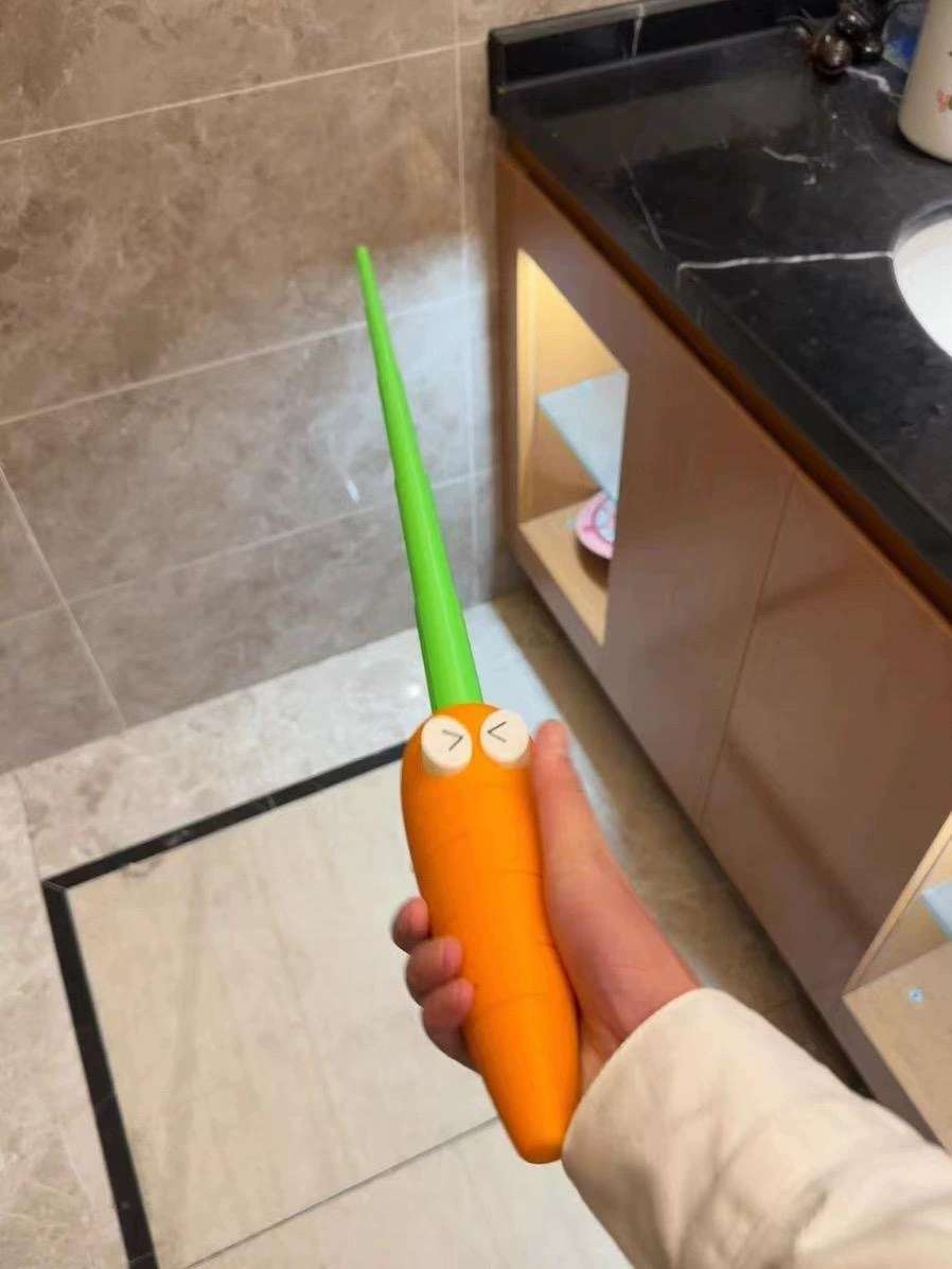 3D simulation carrot-shaped telescopic stick, stress-relieving creative toy, contraction sword, popular online version detail image 3
