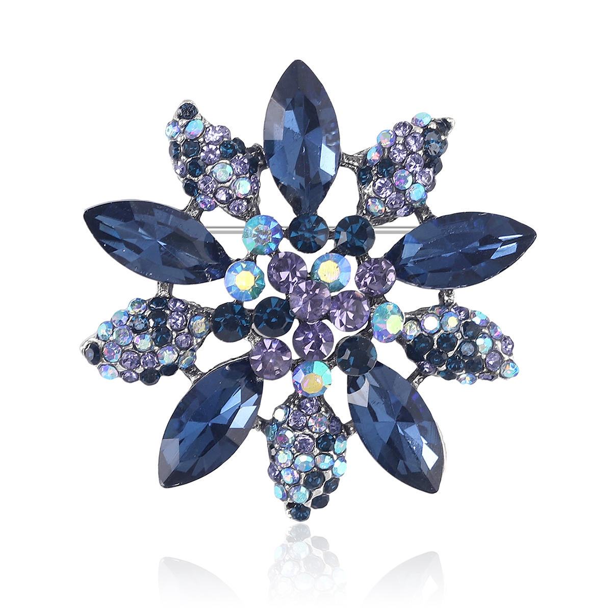 2024 Ziyang New Classic glass brooch, women's fashion pin accessory, neckline design sense accessory, suit accessory, brooch, badge brooch, metal brooch Item Picture