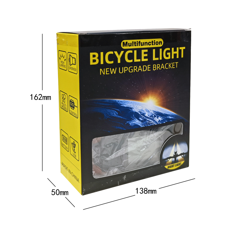 BK-1920+056 bicycle light set, charging bicycle headlight and taillight set, wireless meter, bicycle electronic horn light, bell, night riding light, cycling equipment pic 3