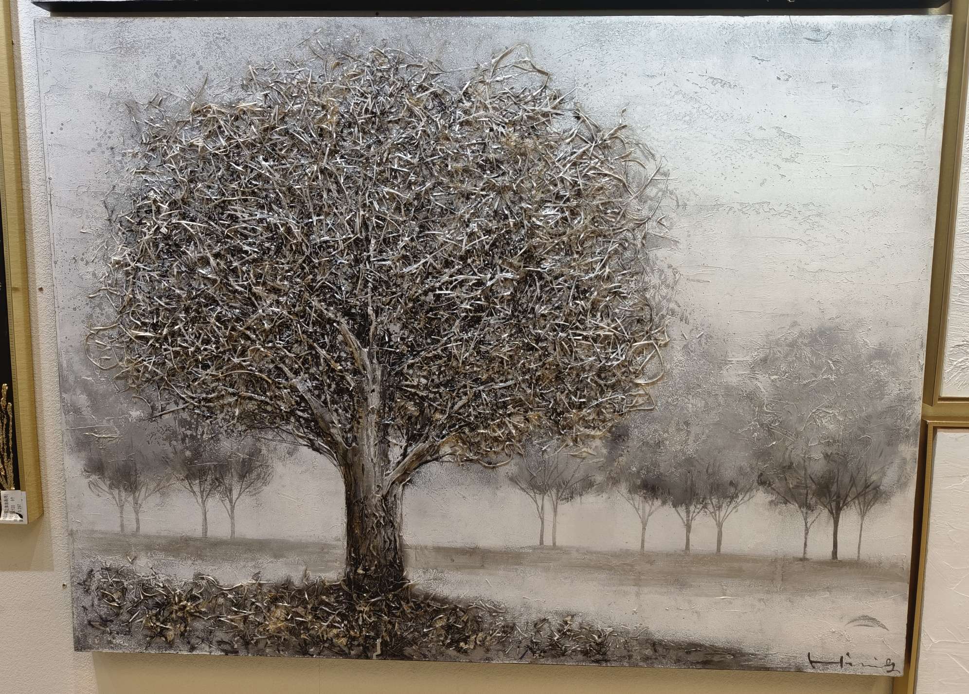 高品质布底油画【可定制】树木风景风格油画详情图1