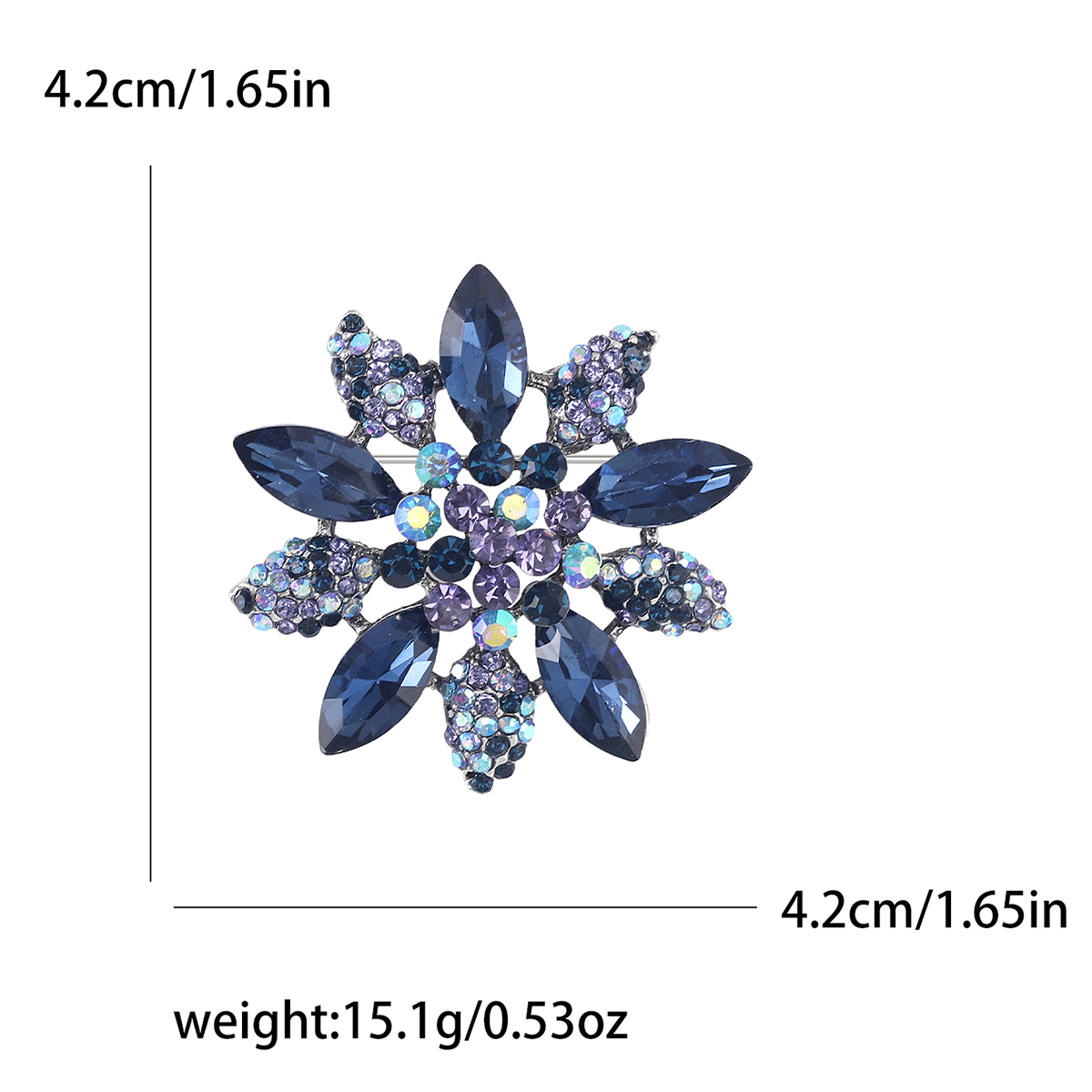 2024 Ziyang New Classic glass brooch, women's fashion pin accessory, neckline design sense accessory, suit accessory, brooch, badge brooch, metal brooch Application Scenario