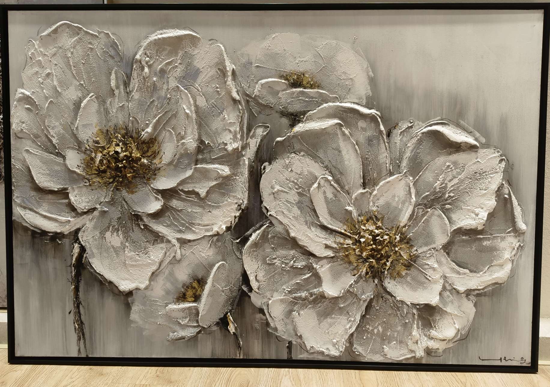 高品质布底油画【可定制】花卉风格油画详情图1