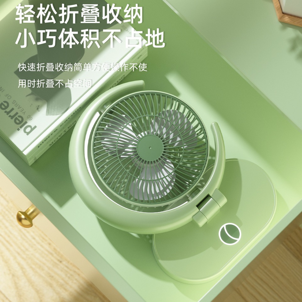 家用桌面电风扇跨境usb摇头风扇静音客厅学生宿舍办公室夜灯fan风扇小风扇电风扇台式转页扇电动小风扇插电风扇小型电风扇