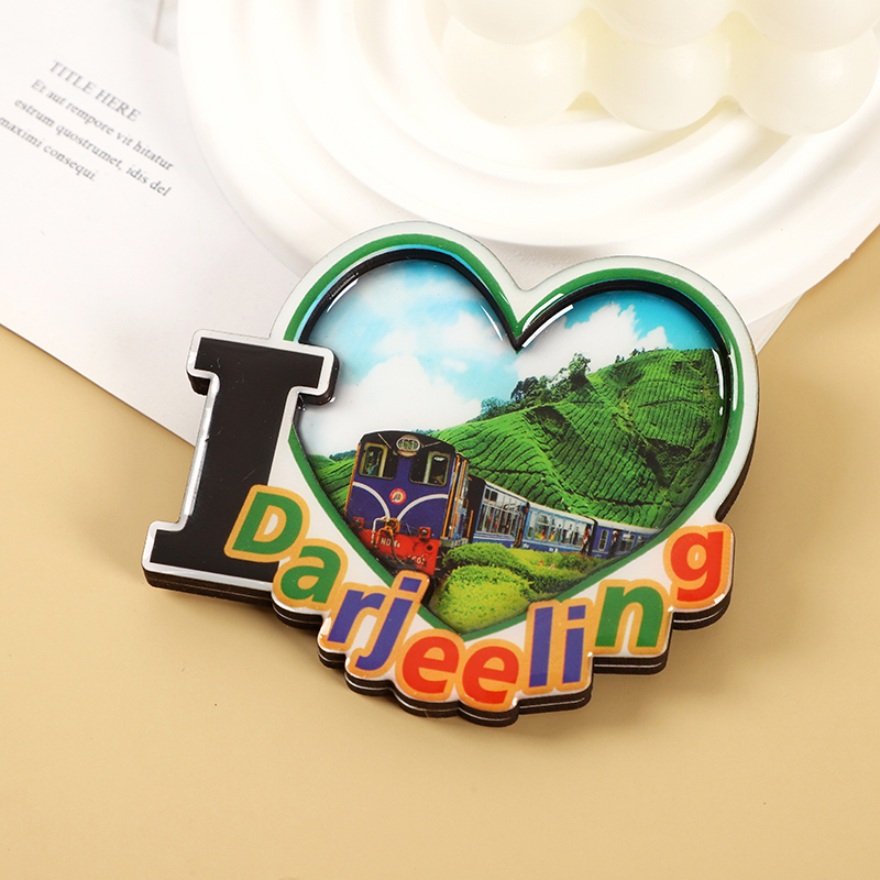 Cross-border INDIA tourist attractions refrigerator stickers MDF density board refrigerator stickers multi-layer wooden refrigerator stickers Specification image