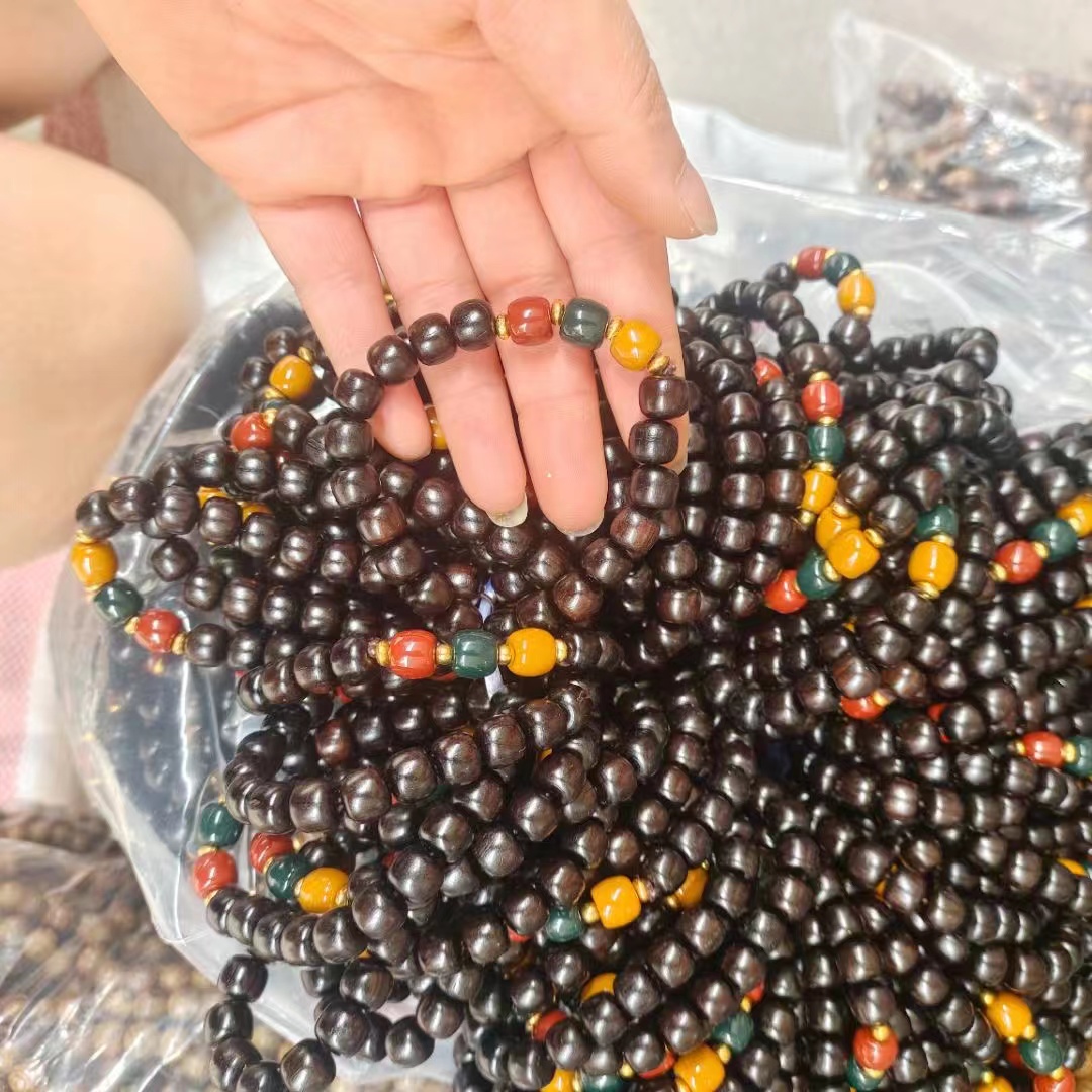 Special offer on wooden bracelets and wooden chains, jewelry and props details Picture