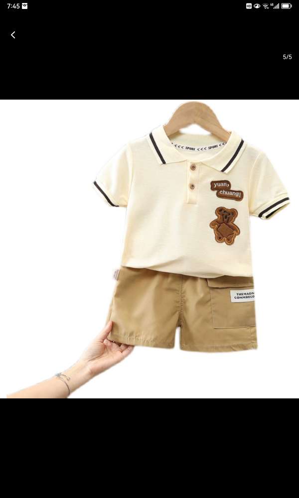 Boys' Short-Sleeved Polo Shirt T-Shirt Stylish Handsome Tide 2024 Summer New Children's Half-Sleeved Summer Children's Summer Dress T14 Specification drawing