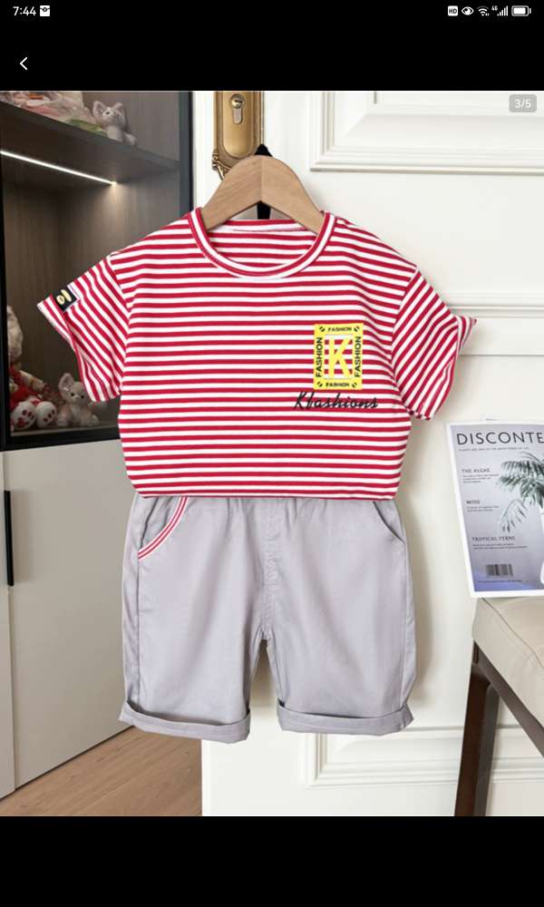 Boys' Short-Sleeved Polo Shirt T-Shirt Stylish Handsome Tide 2024 Summer New Children's Half-Sleeved Summer Children's Summer Dress T19