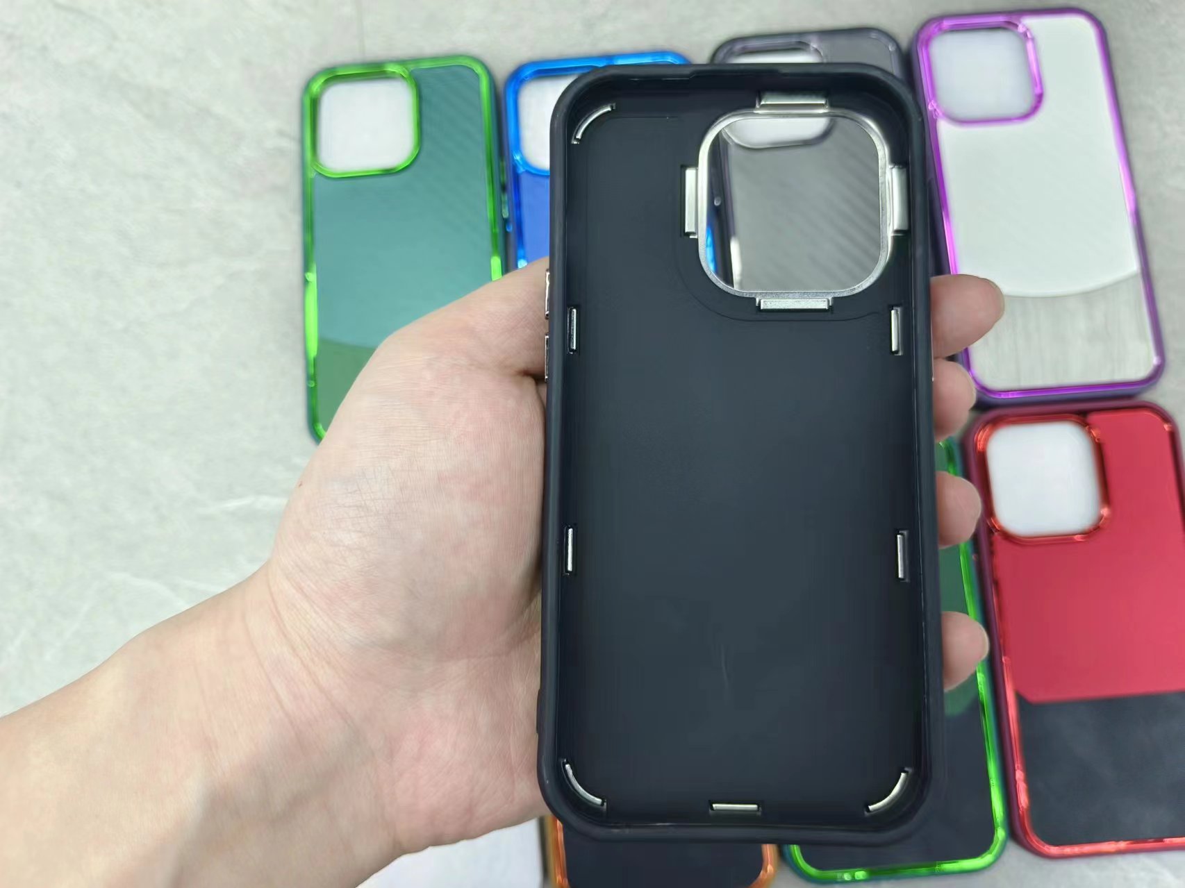Electroplated Side Leather Phone Case Item Picture