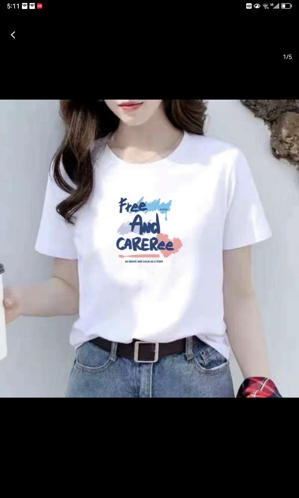 Cotton Short-Sleeved T-Shirt Women's White Half-Sleeved T-Shirt Summer Dress 2024 New Korean Version Of Loose Women's Summer Top 9