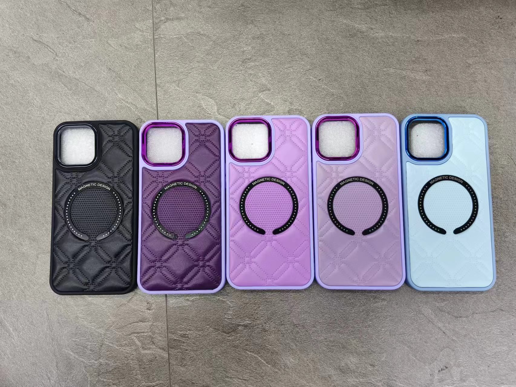 Electroplated Lens Frame Sticker Magnetic Phone Case