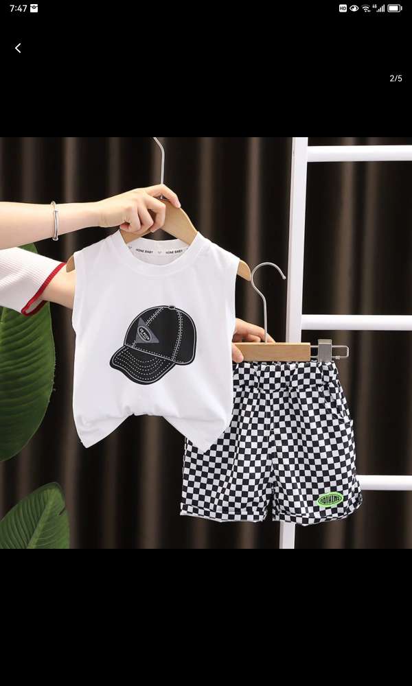 Boys' Short-Sleeved Polo Shirt T-Shirt Stylish Handsome Tide 2024 Summer New Children's Half-Sleeved Summer Children's Summer Dress T6 details Picture
