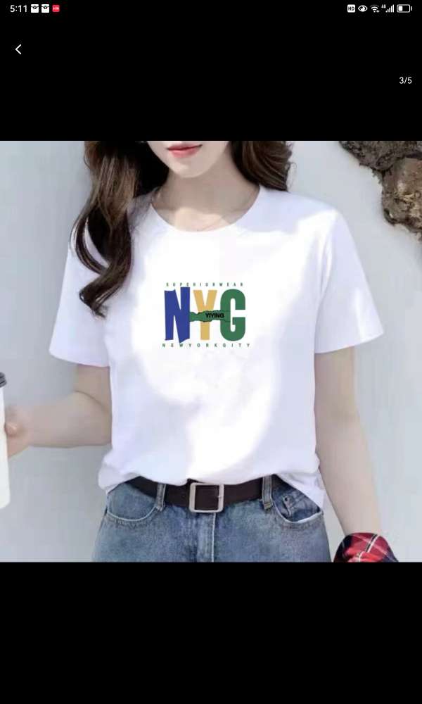 Cotton Short Sleeve T-Shirt Women's White Half Sleeve T-Shirt Summer Dress 2024 New Korean Version Of Loose Women's Summer Top 7