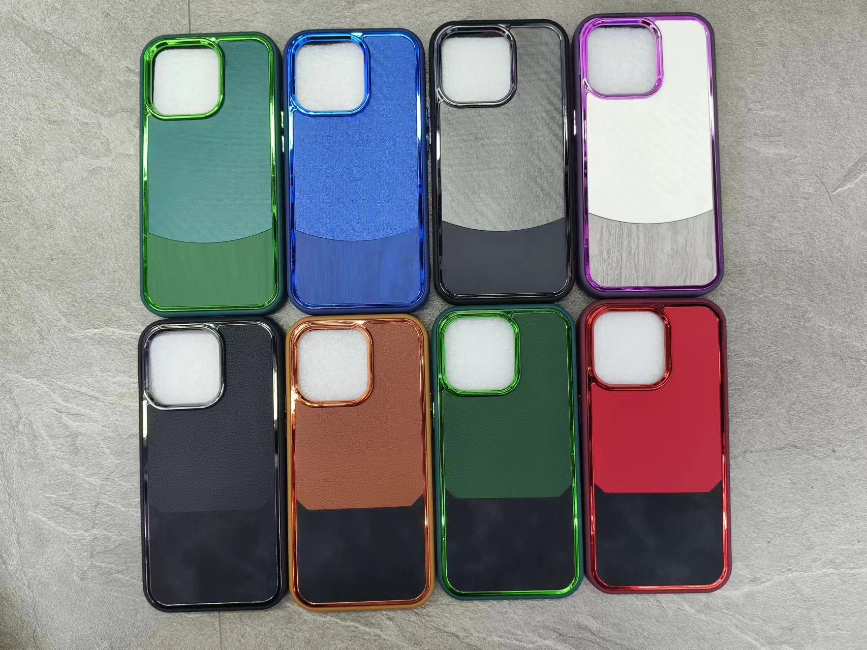 Electroplated Side Leather Phone Case