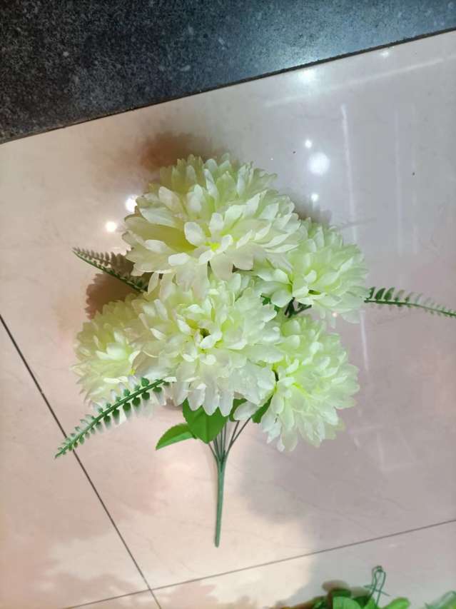 家饰塑料花仿真花饰 花束毛线针织庭院假花 仿真玫瑰花藤毛线花 手工花材料装饰美观耐看