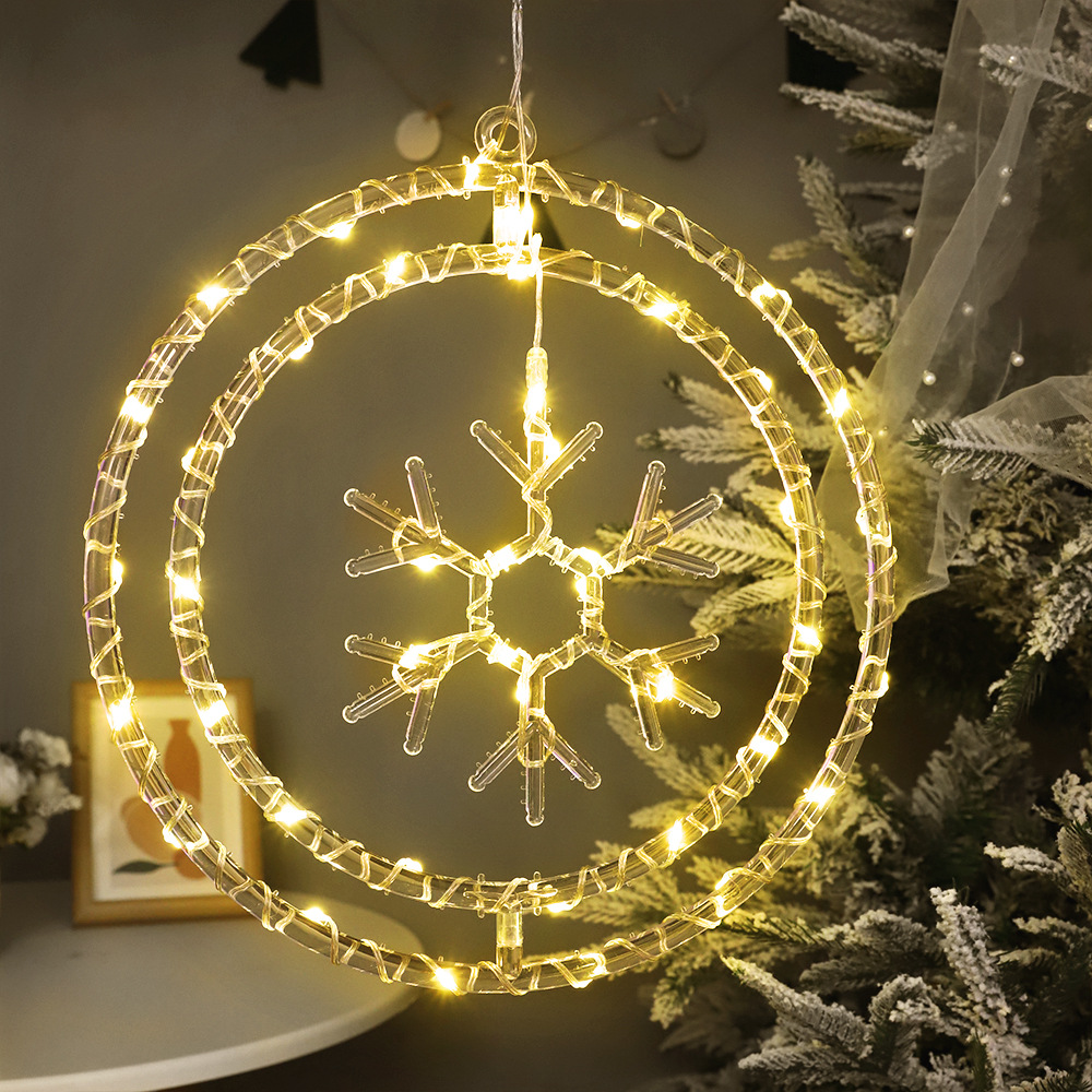 Leather thread crystal stand Christmas light Item Picture