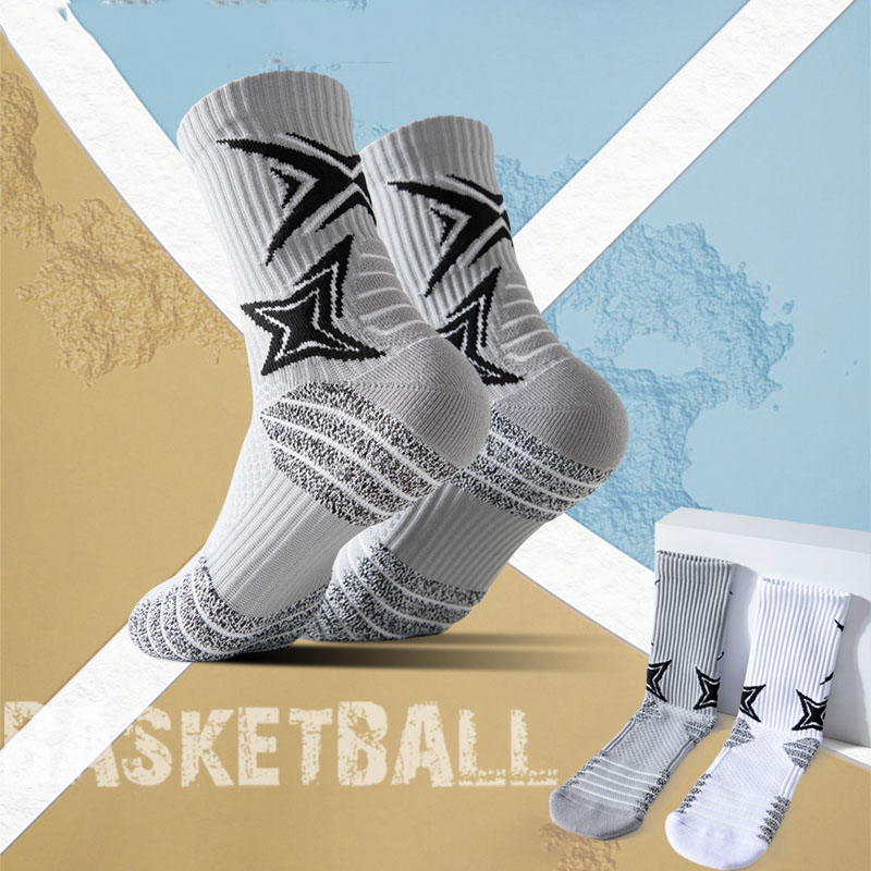 Professional basketball socks, towels, high-top sports, men's mid-top, high-top, long-top training socks, men's socks details Picture