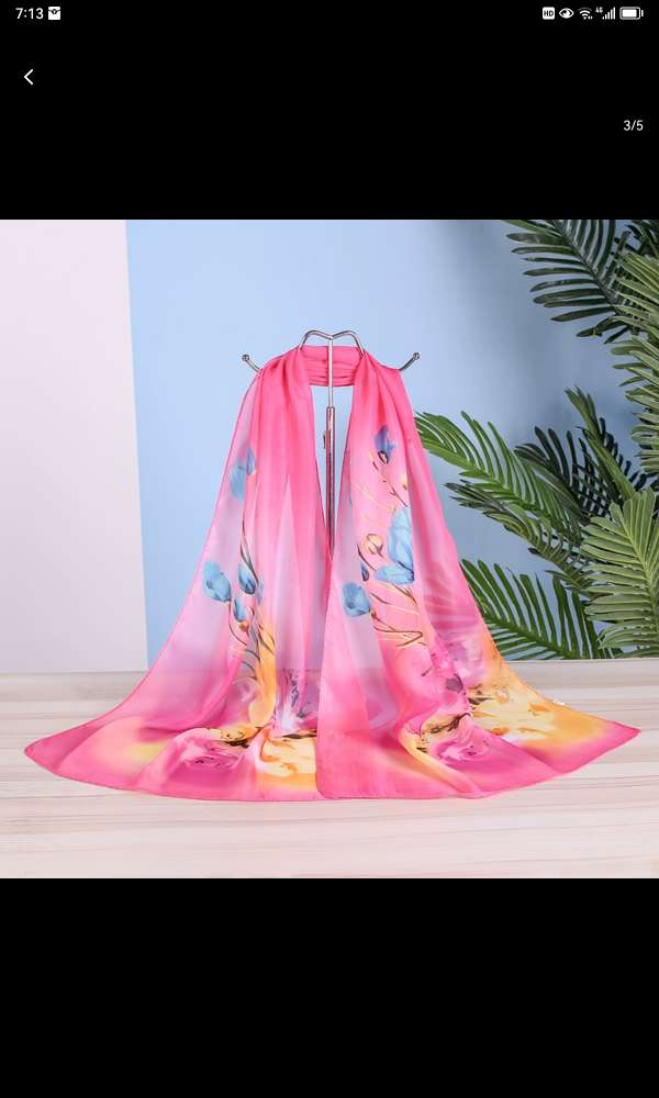 Korean Version Of The New Spring And Summer Chiffon Scarf Female Autumn And Winter Printed Thin Long Sunblock Shawl Scarf Gift Gauze Scarf 17 details Picture