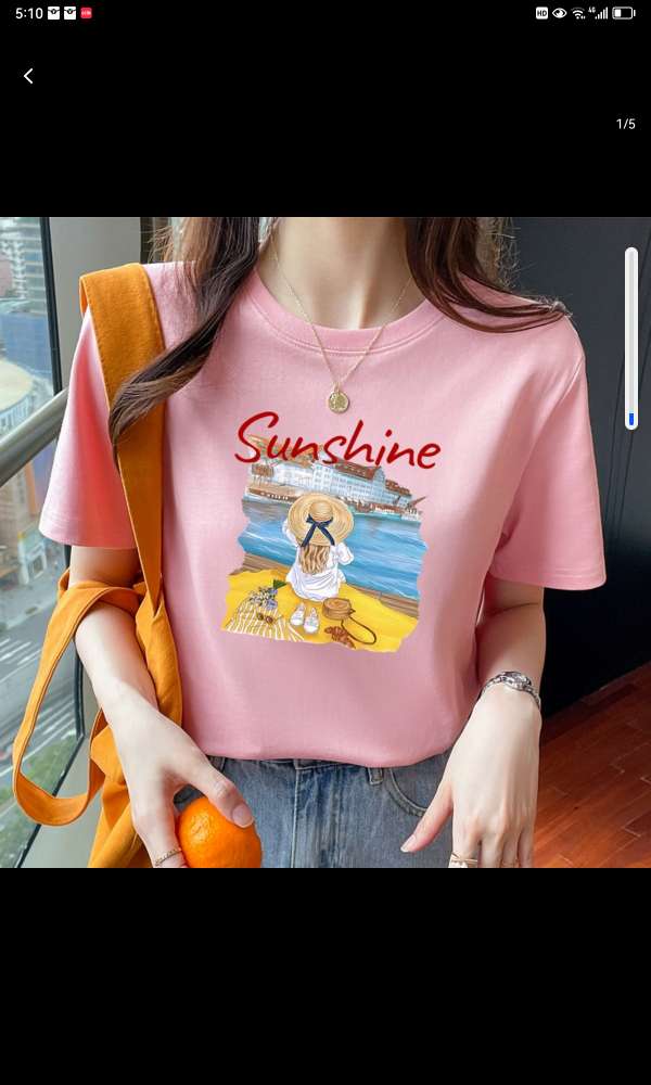 Cotton Short Sleeve T-Shirt Women's White Half Sleeve T-Shirt Summer Dress 2024 New Korean Version Of Loose Women's Summer Top 17 details Picture