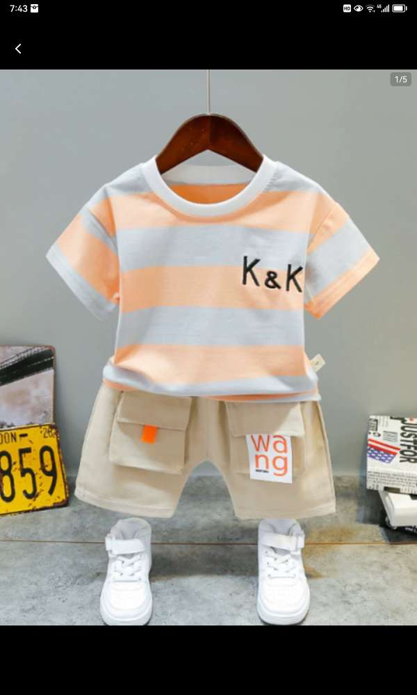 Boys' Short-Sleeved Polo Shirt T-Shirt Stylish Handsome Tide 2024 Summer New Children's Half-Sleeved Summer Children's Summer Dress T20