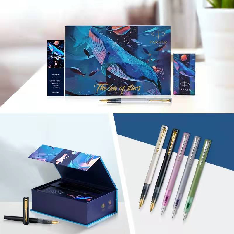 Parker Wycombe XL Starry Sea Entry-level Silver-Gray Blue and White Pen Gift Box (Including Pen +X5 Cases) Specification image