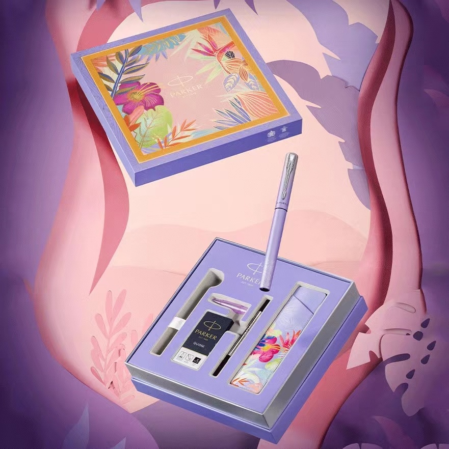 Parker Wycombe XL Tropical Palm Whisper Purple Special Gift Box (1 Pen, 5 Capsules, 1 Treasure Core, 1 Pen Case) Parker Wycombe XL Tropical Palm Whisper Purple Special Gift Box (1 Pen, 5 Capsules, 1 Treasure Core, 1 Pen Case)