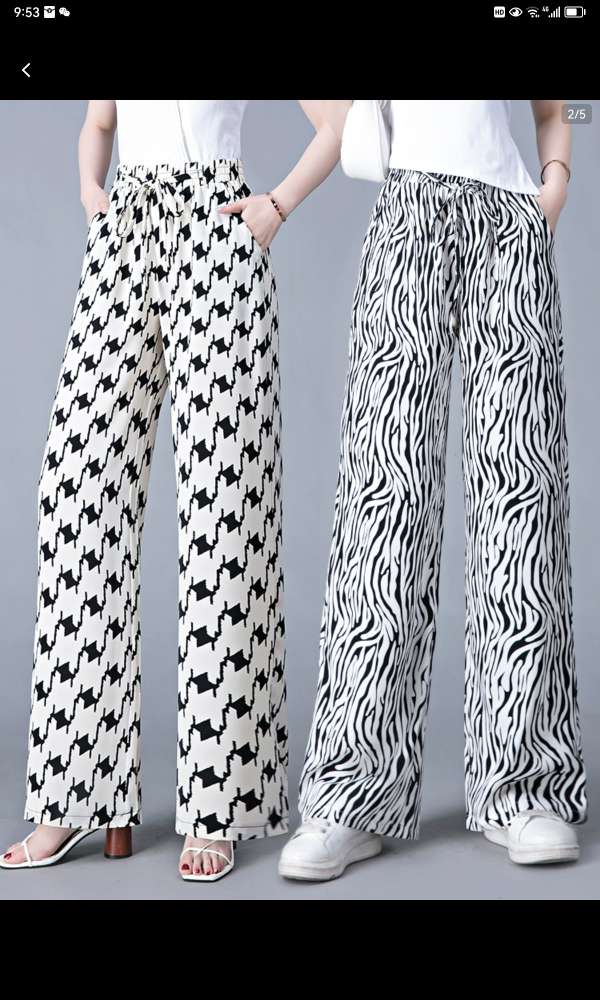 Summer Cotton Silk Pants Pocket Women's Pants Loose Can Be Worn Outside The Home Women Thin Pajama Pants Printed Plaid Pants 10 Specification drawing