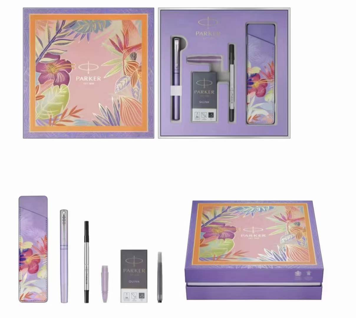 Parker Wycombe XL Tropical Palm Whisper Purple Special Gift Box (1 Pen, 5 Capsules, 1 Treasure Core, 1 Pen Case) Specification image