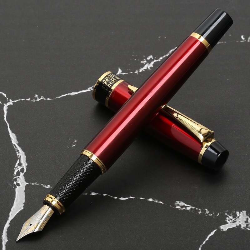 Hero Pen 7032 Gift Pen (Red Iron Box 3-Piece Set, Without Ink) details Picture