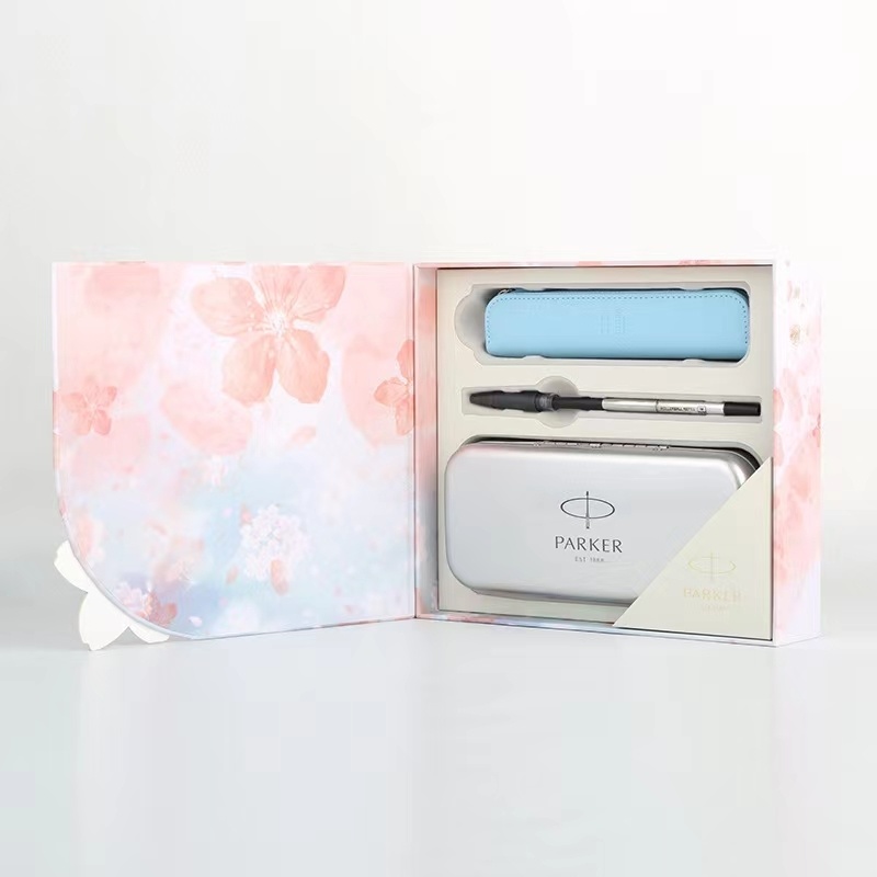 Parker Wycombe XL Cherry Blossom Blue Special Edition Gift Box Set (including X5 pouches) Pen Cultural Supplies Pen Gift Specification image