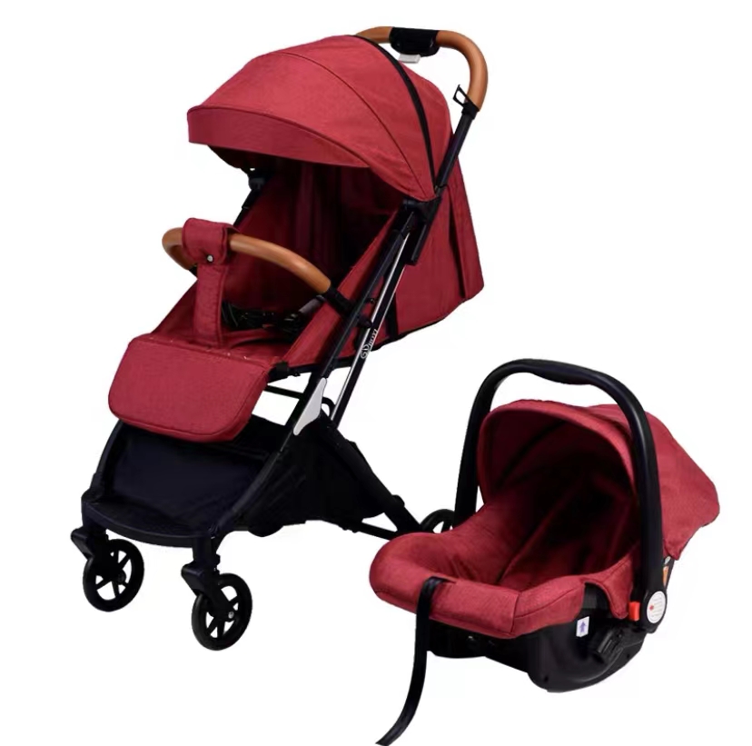 提篮婴儿推车可坐可躺轻便双向高景观折叠避震新生儿宝宝手推车产品图