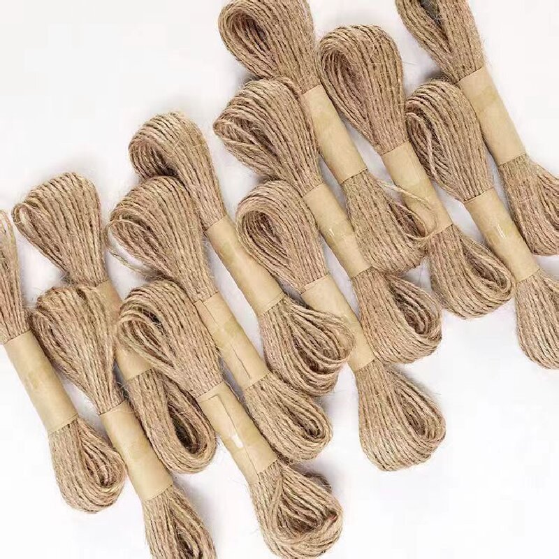 Color original cuerda de cáñamo 1.5mm* 10m/bundle regalo decoración embalaje amarrado cordón diy hilo de yute tejido a mano cuerda vintage details Picture