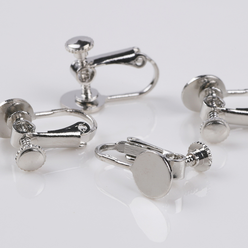 Invisible diy ear clip conversion accessories, color-preserving electroplated ear studs, no ear holes, painless rotating screw ear clip converter pic 6