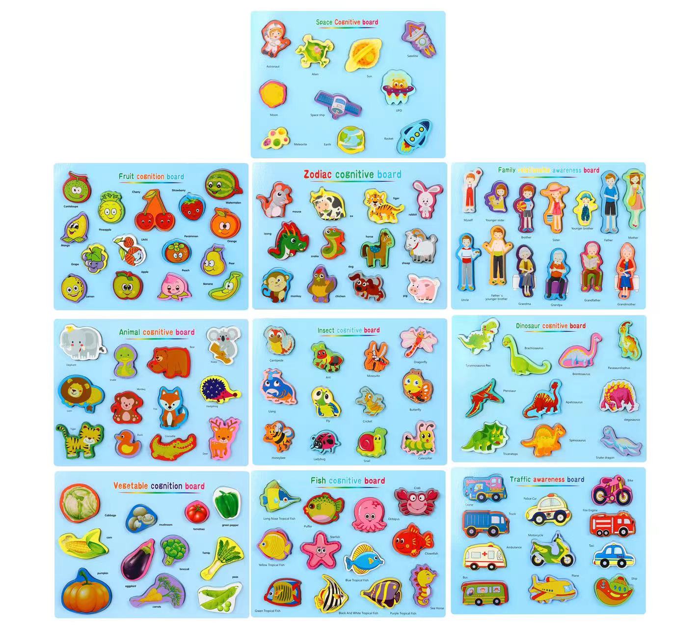 阿文 英文 画板 木制拼图 泰文 俄罗斯方块 卡通拼图 外贸详情图8