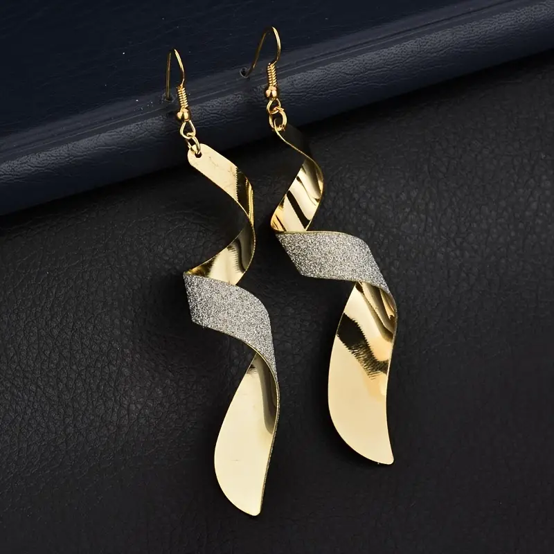 E2401 European And American Popular Ear Accessories Twisted Strip Around Frosted Stickers Cross-Border Domestic Sales Foreign Trade