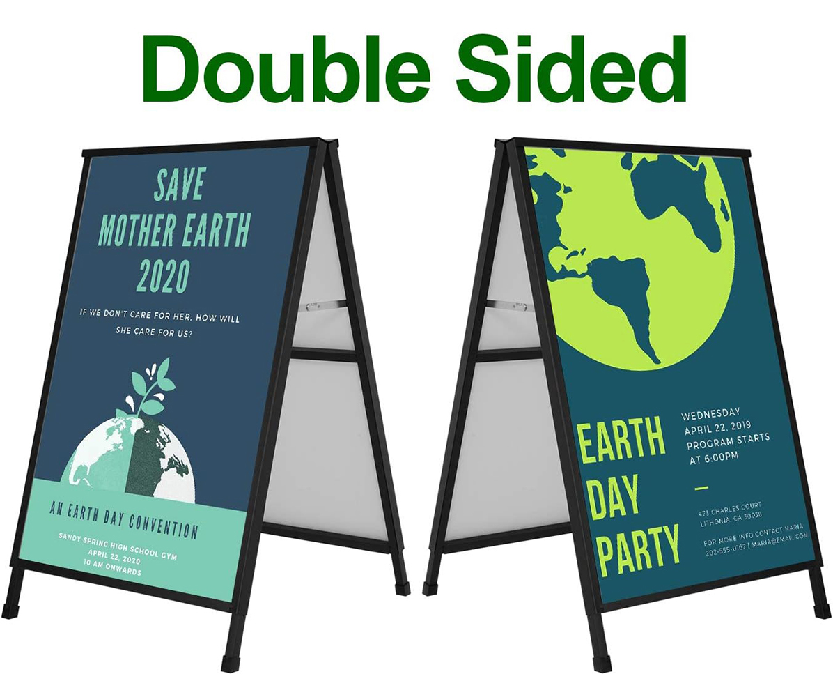 A- Frame Sidewalks Poster stand A字板双面型海报架kt展架详情4