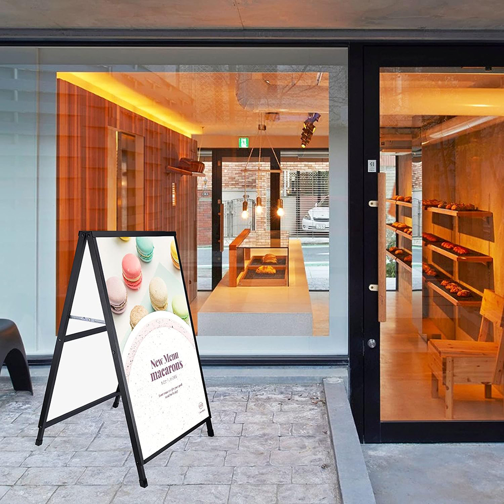 A- Frame Sidewalks Poster stand A字板双面型海报架kt展架详情7