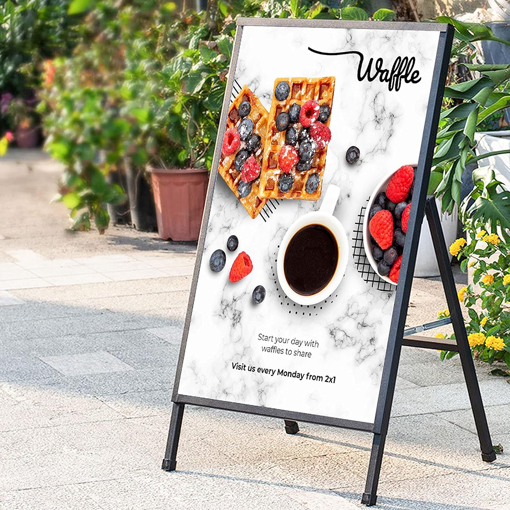 A- Frame Sidewalks Poster stand A字板双面型海报架kt展架详情9