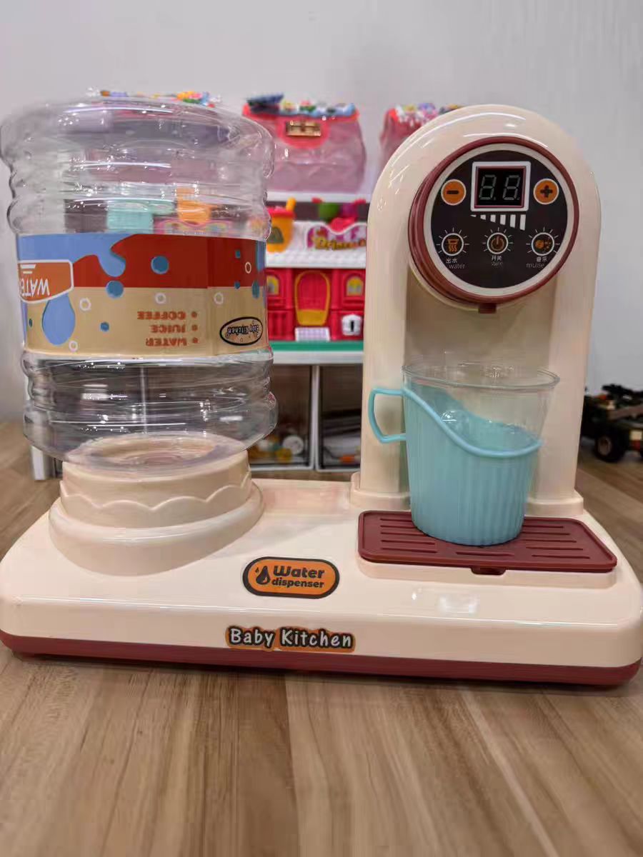 迷你儿童可喝水食品级家用仿真智能饮水机玩具灯光音乐出水台式宝宝过家家玩具详情图2