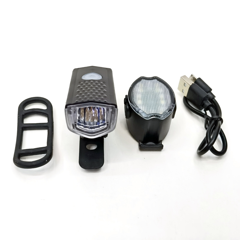 2255+043 lamp set, USB charging, bicycle headlight and taillight set, mountain bike headlight, safety warning, taillight details Picture