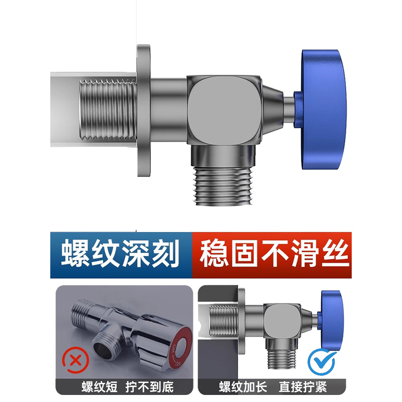 角阀/三角阀/三通阀/角阀铜角阀/民华角阀产品图