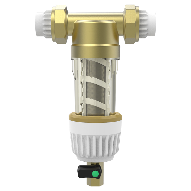 家用大流量全屋前置过滤器自来水反冲洗净水器不用电滤水器T12