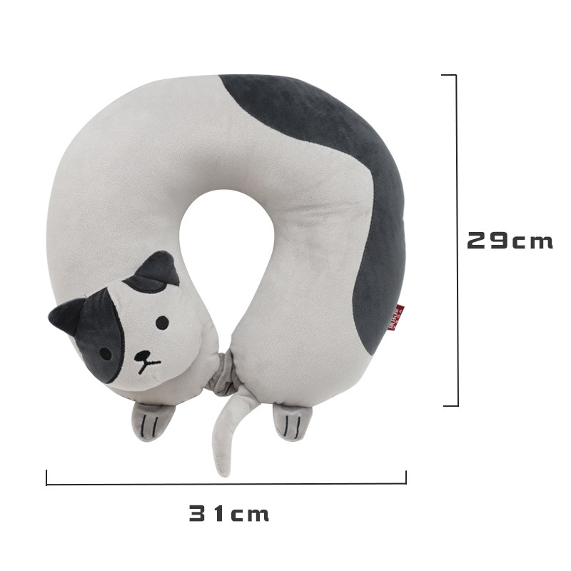 Dibujos animados animal gato gato perro relleno de algodón U almohada orden casa de recreación PP algodón acolchado almohada de cuello viaje de negocios protector de cuello almohada orden Specification image