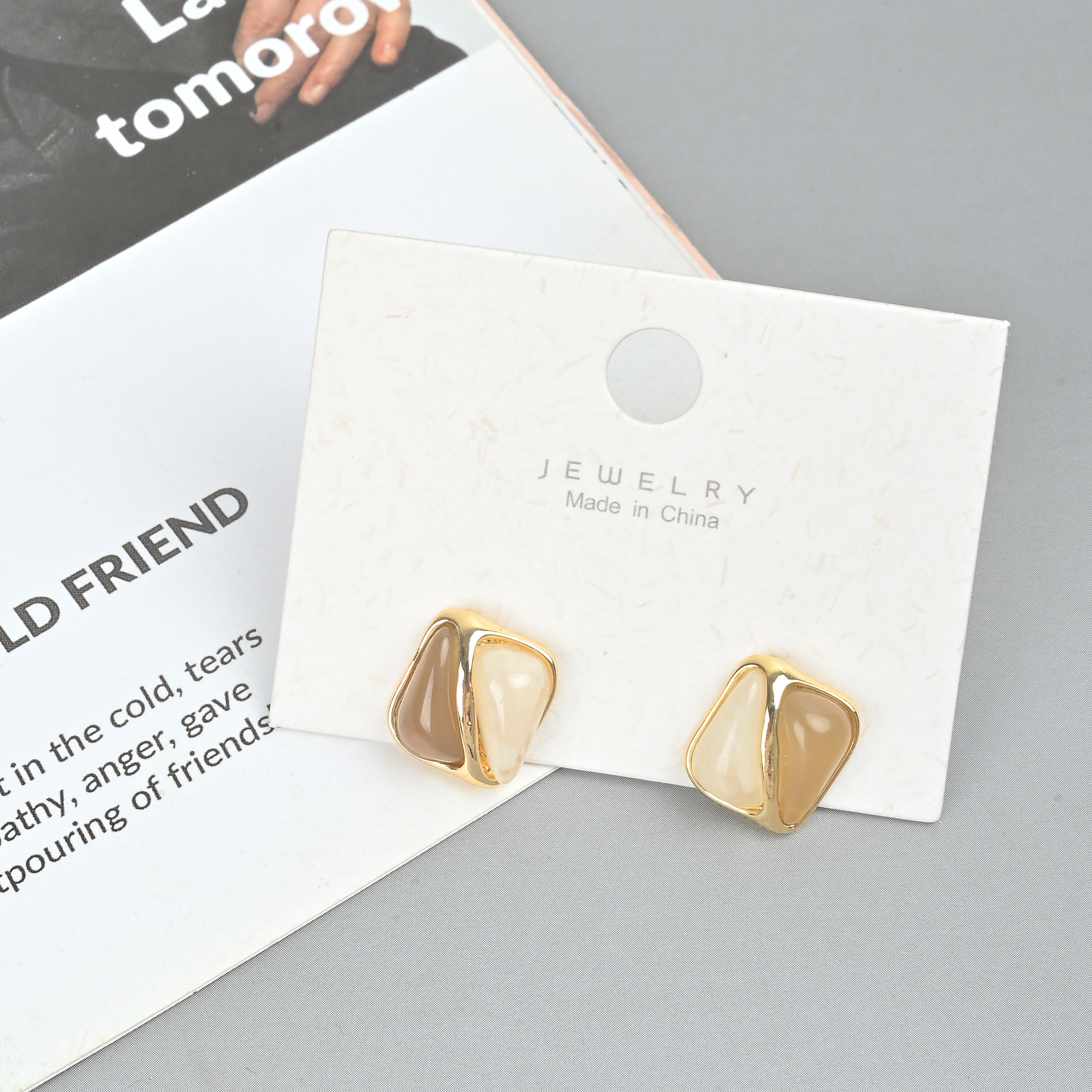 饰品/耳环/耳饰/米珠耳环/烧焊锆石耳环产品图