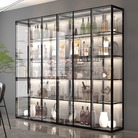 可定制轻奢铝合金钢化玻璃酒柜客厅靠墙展示柜现代简约高档红酒柜 已售 100+